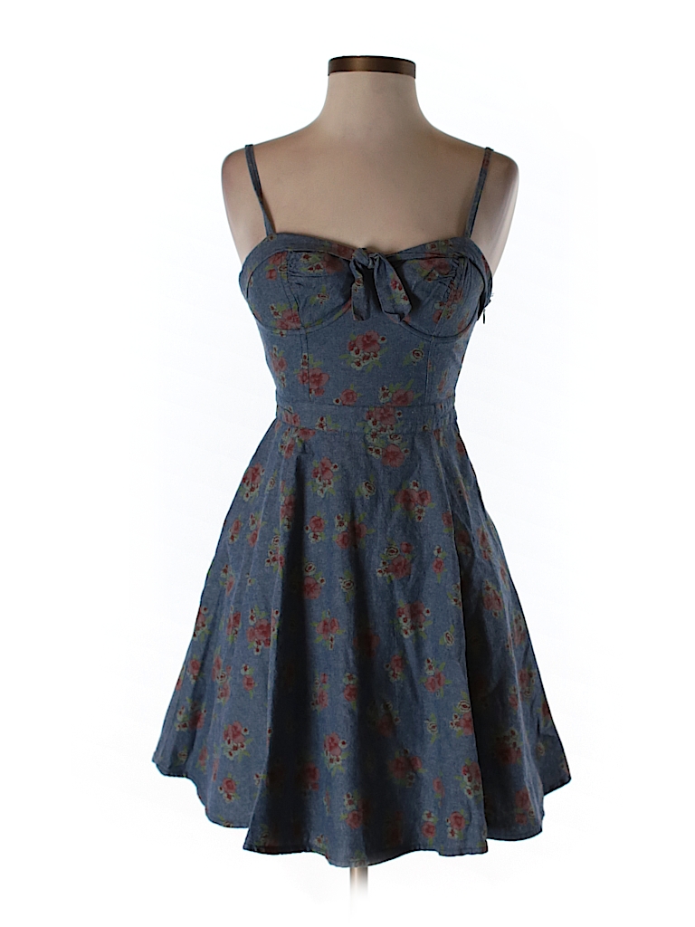 Jessica Simpson 100% Cotton Floral Blue Casual Dress Size XS - 70% off ...