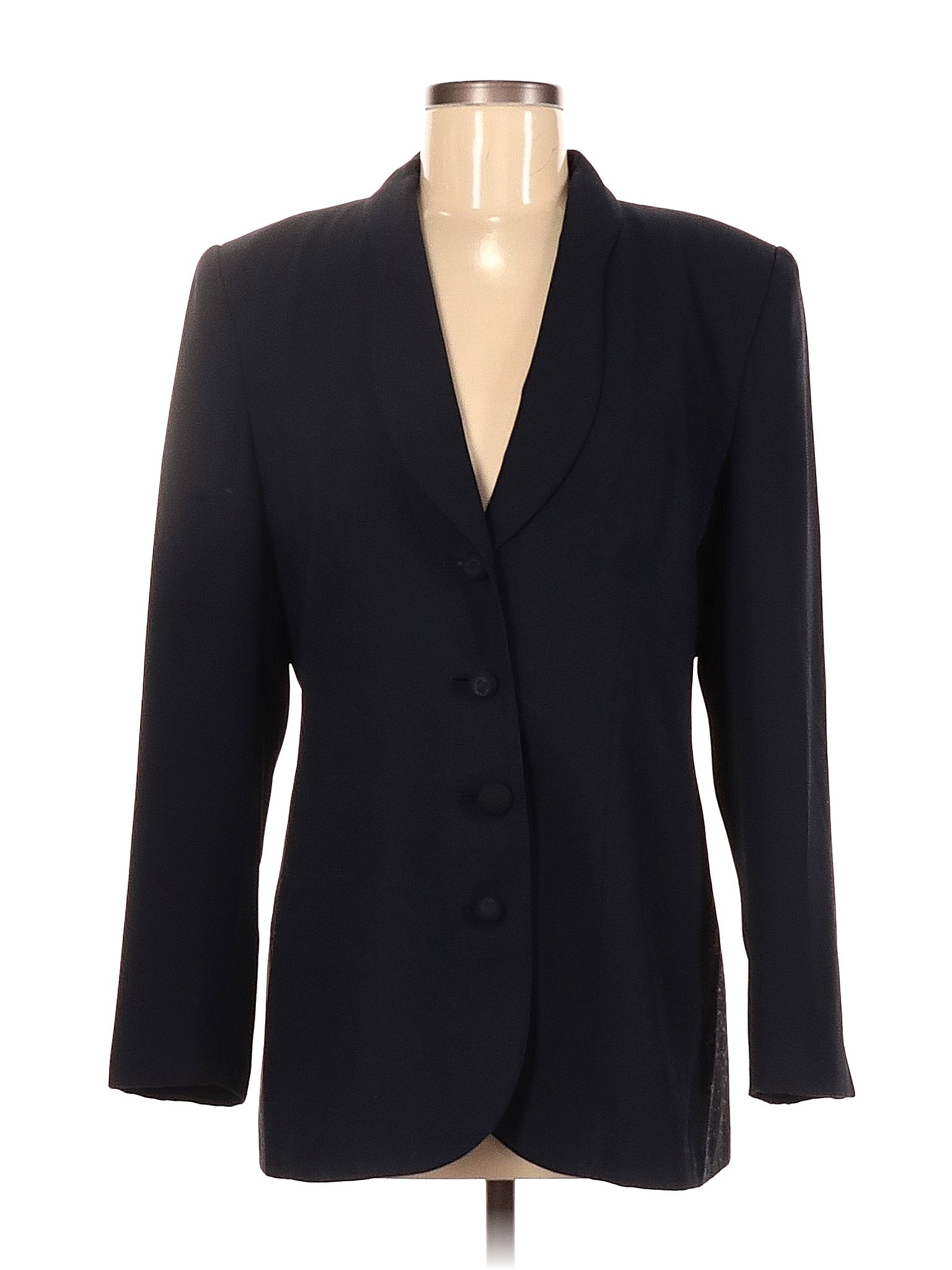 Le Suit 100% Polyester Solid Black Blue Blazer Size 8 - 83% off | thredUP