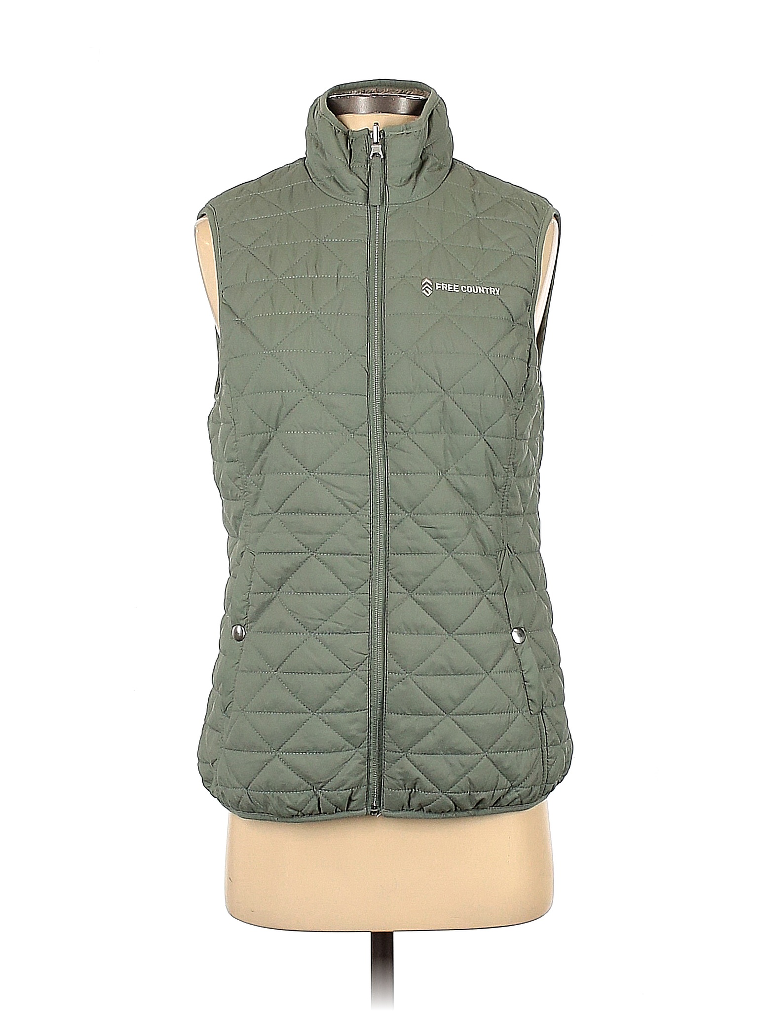 Free Country Solid Green Vest Size S - 60% off | thredUP