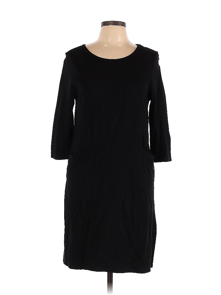 Charlie Paige Solid Black Casual Dress Size M - photo 1