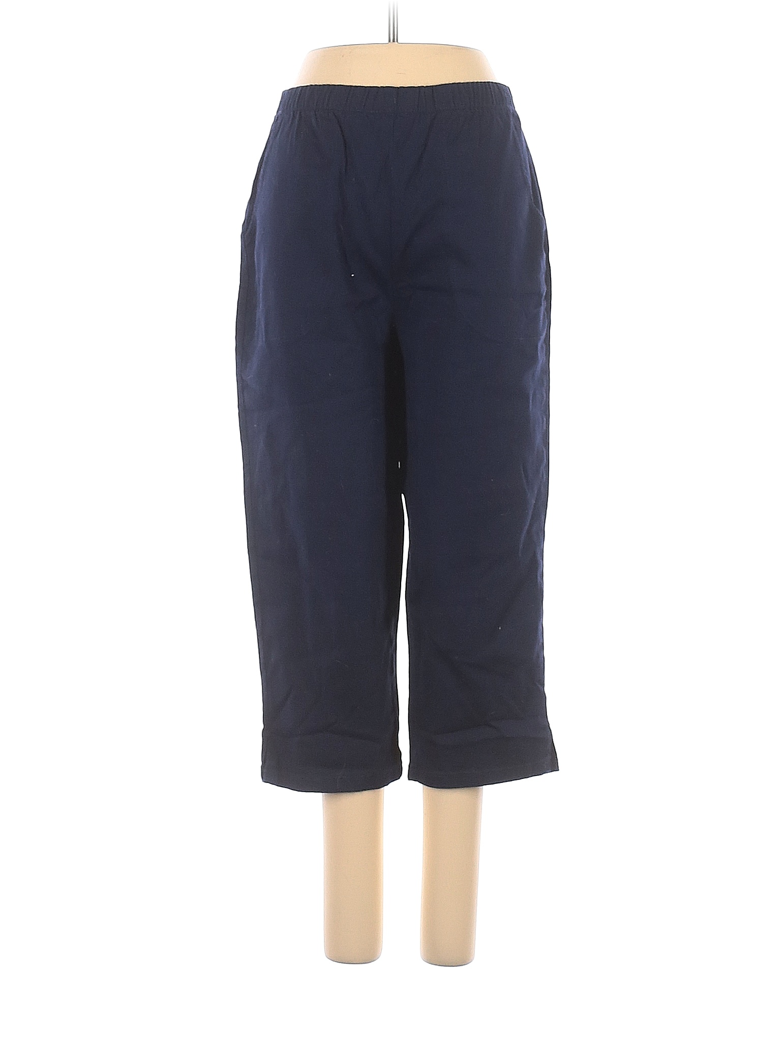 Denim & Co Solid Navy Blue Khakis Size S - 78% off | thredUP