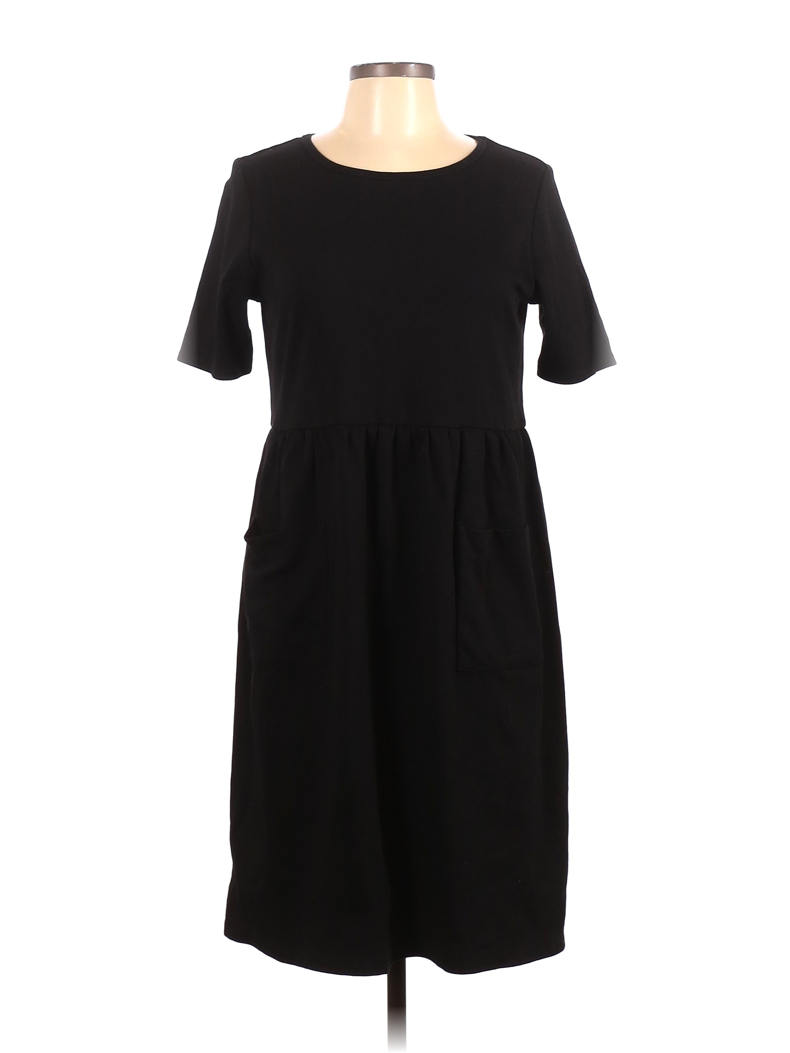 Appleseeds Solid Black Casual Dress Size M - 73% off | thredUP