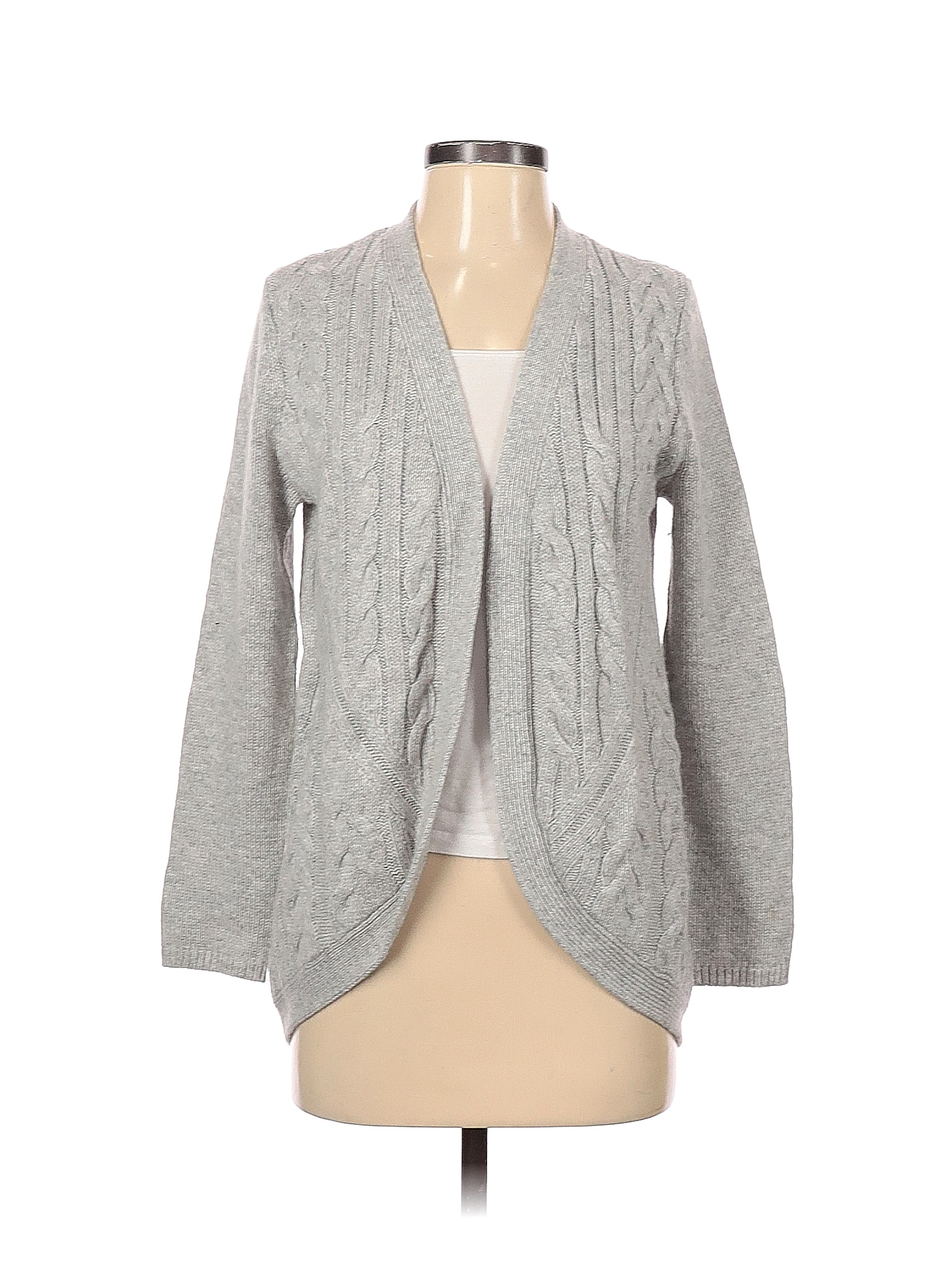 Talbots Solid Gray Cardigan Size S (Petite) - 82% off | thredUP