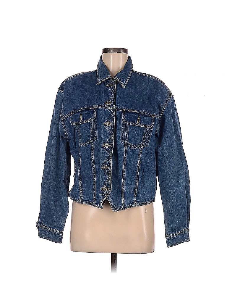 Liz Claiborne 100% Cotton Solid Blue Denim Jacket Size M - 68% off ...