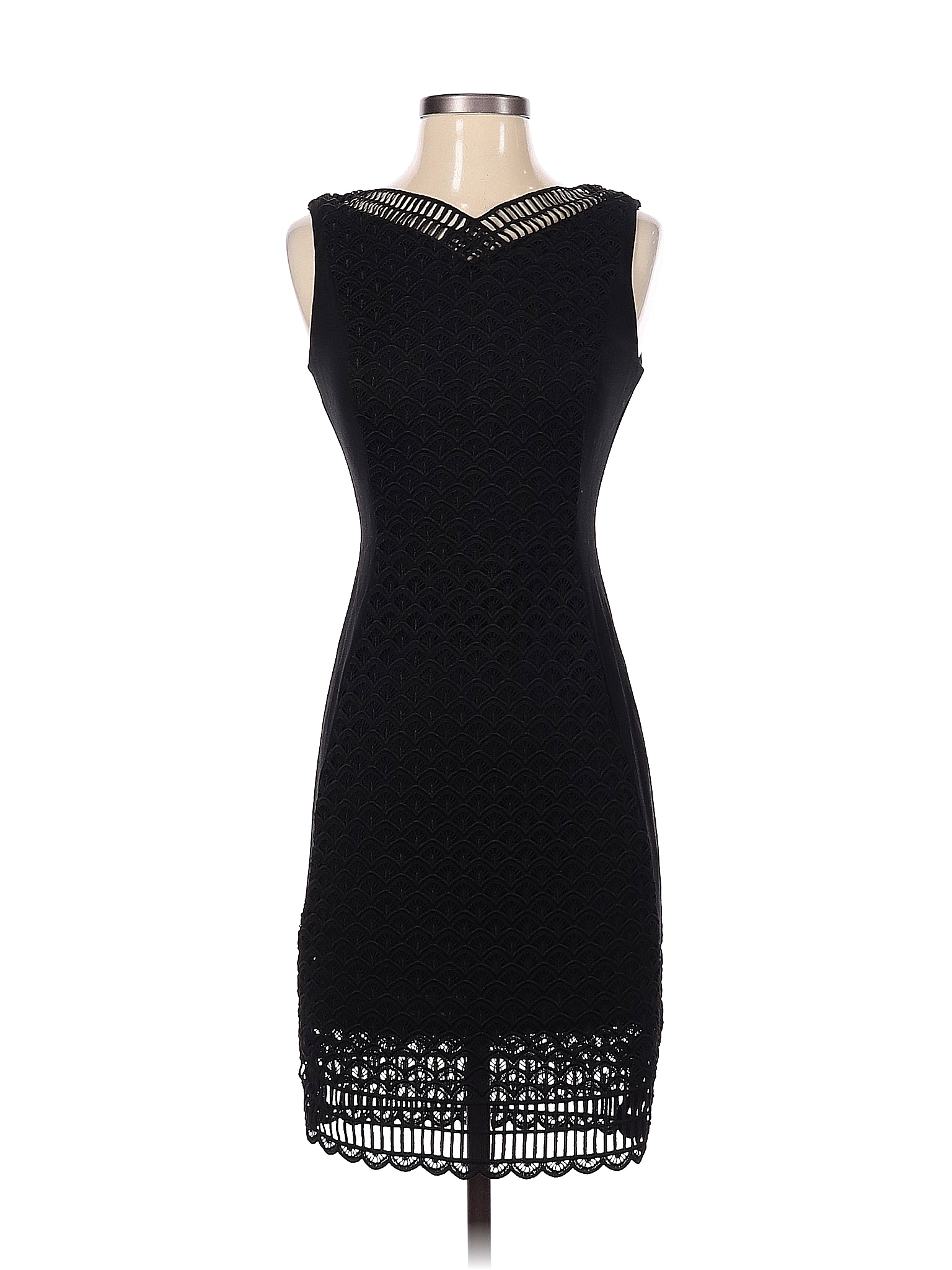White House Black Market 100 Polyester Black Cocktail Dress Size 00