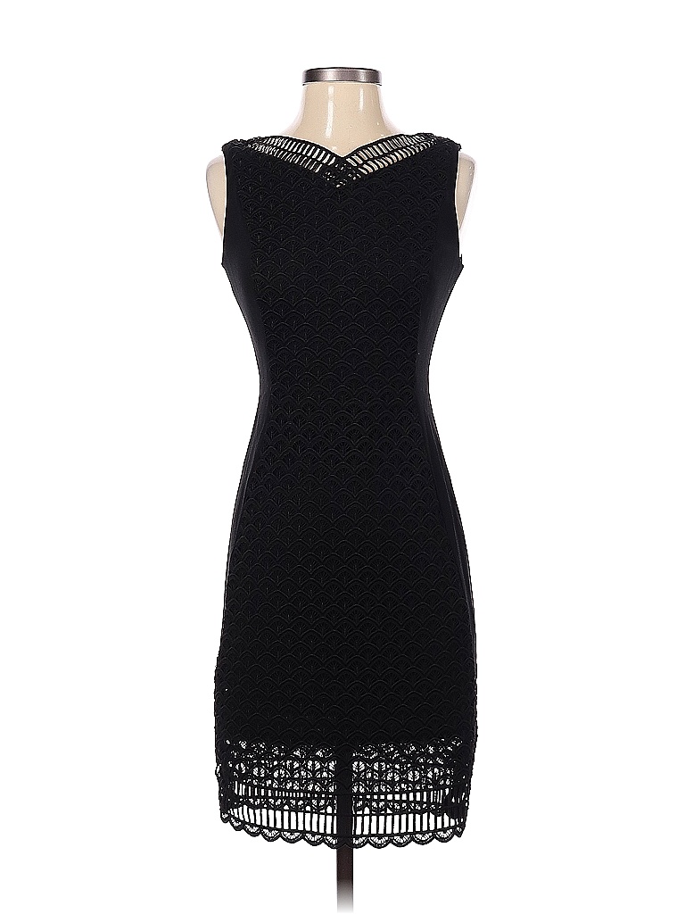 White House Black Market 100 Polyester Black Cocktail Dress Size 00