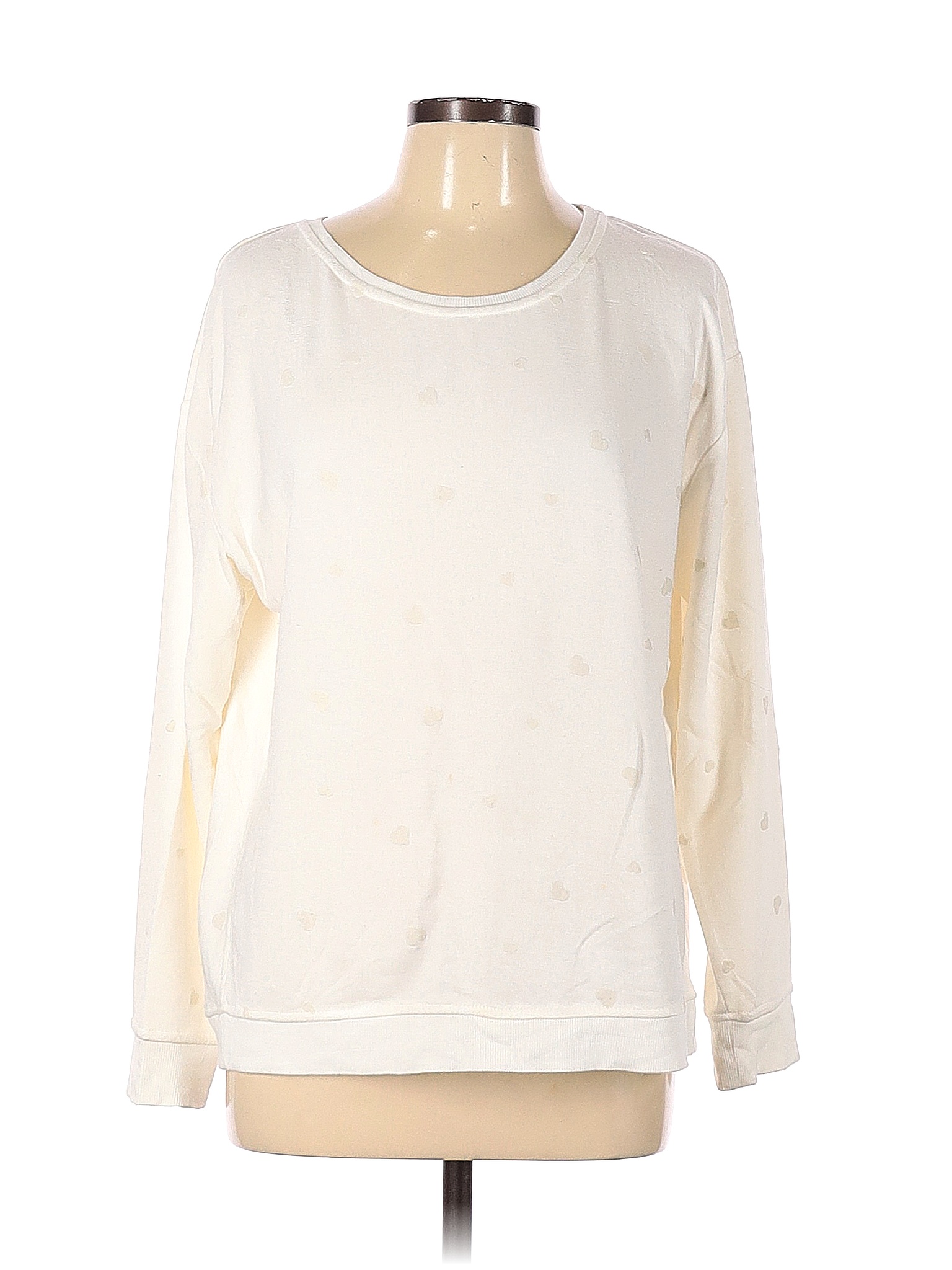 Jane and Delancey Solid Colored Ivory Sweatshirt Size L - 78% off | thredUP