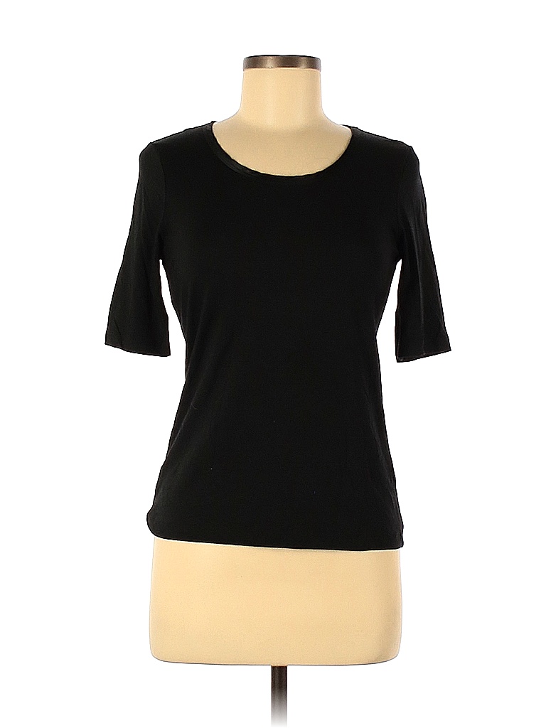 Halogen Black Short Sleeve T-Shirt Size M (Petite) - 82% off | thredUP