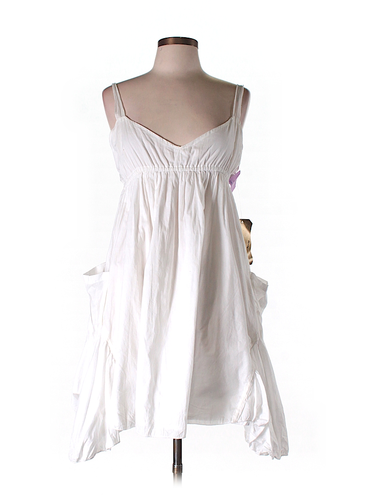 Tramp 100 Cotton White Casual Dress Size L 57 Off Thredup