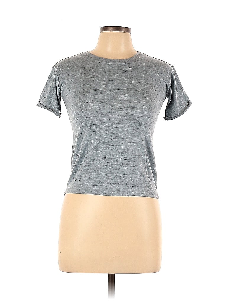 Zella Gray Blue Short Sleeve Top Size 10 - photo 1