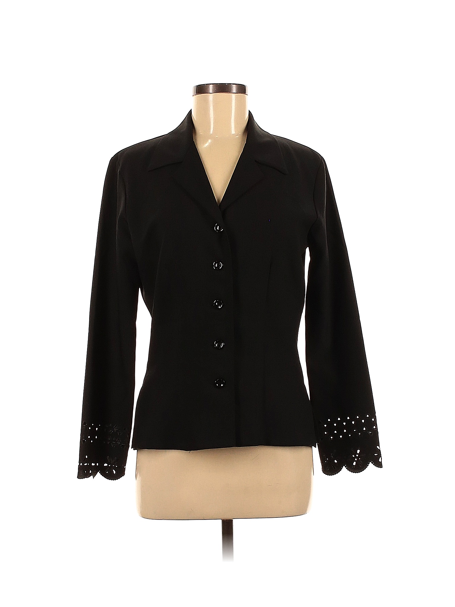 Mandee 100% Polyester Solid Black Jacket Size M - 76% off | thredUP