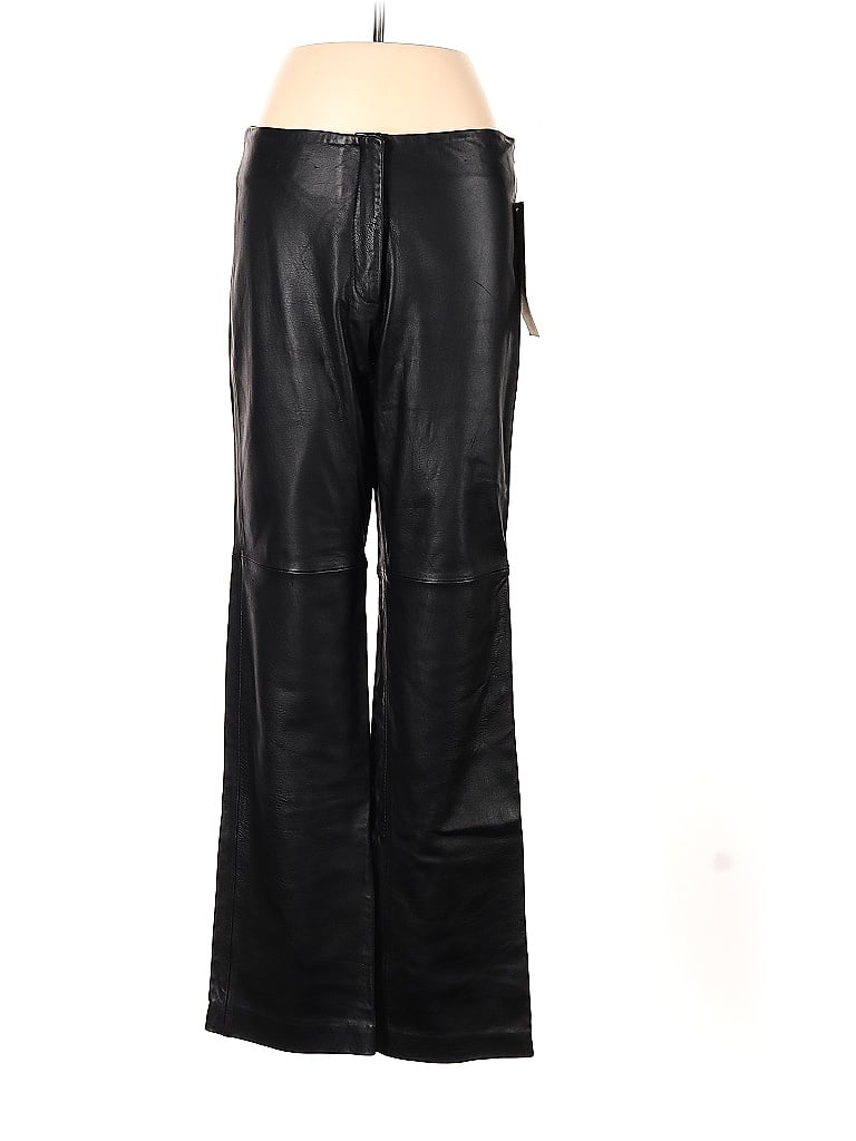 Brandon Thomas 100% Leather Solid Black Leather Pants Size 10 - 50% off ...