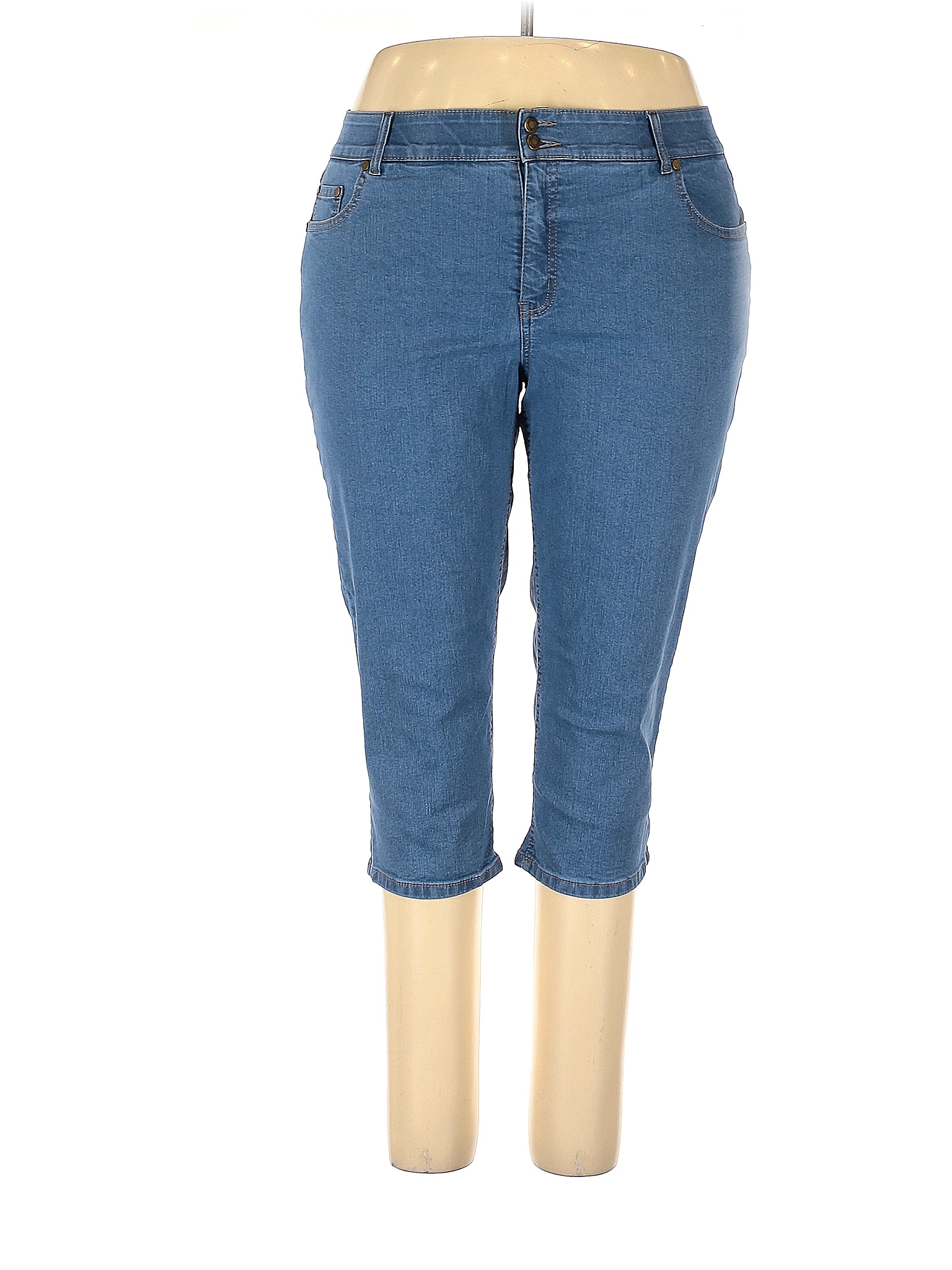 Woman Within Solid Blue Jeans Size 20 (Plus) 62 off thredUP