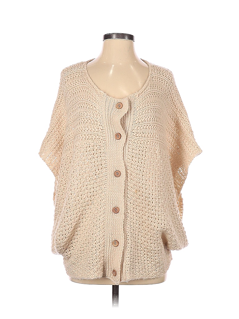 Easel 100% Acrylic Solid Tan Cardigan Size S - 58% off | thredUP