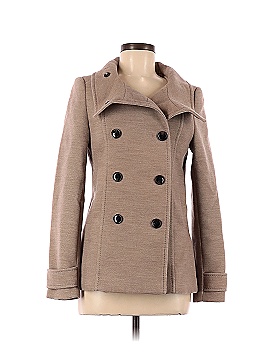 H\u0026M Solid Brown Tan Coat Size 6 - 52 