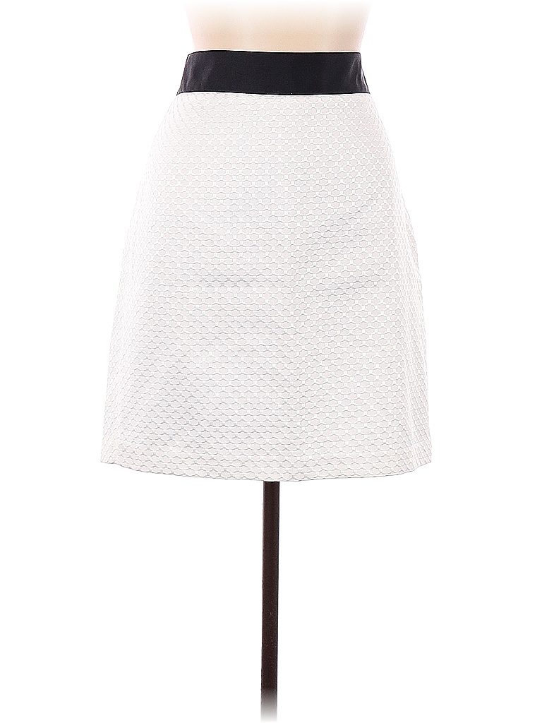 Worthington Solid Tweed White Formal Skirt Size 14 59 off thredUP