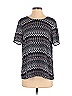 Daniel Rainn 100% Polyester Gray Blue Short Sleeve Blouse Size 5 - photo 1