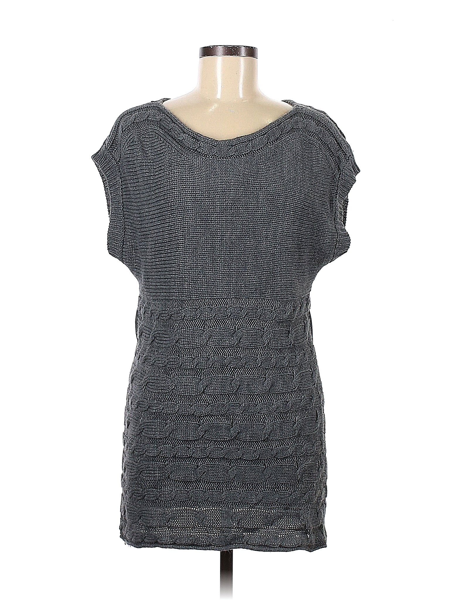 Body Central 100 Acrylic Solid Gray Casual Dress Size M 64 Off