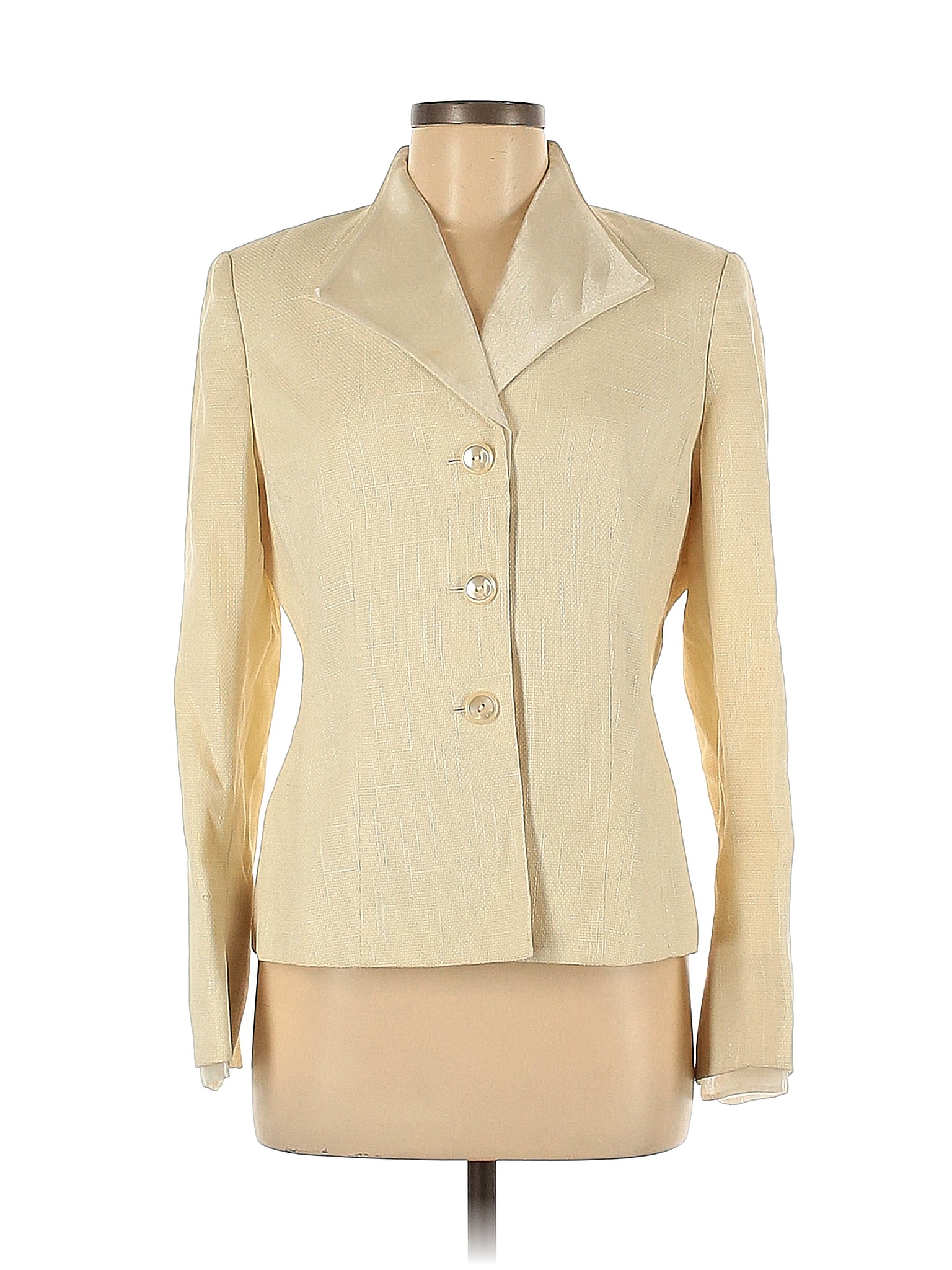 Le Suit Solid Tan Ivory Blazer Size 8 - 84% off | thredUP