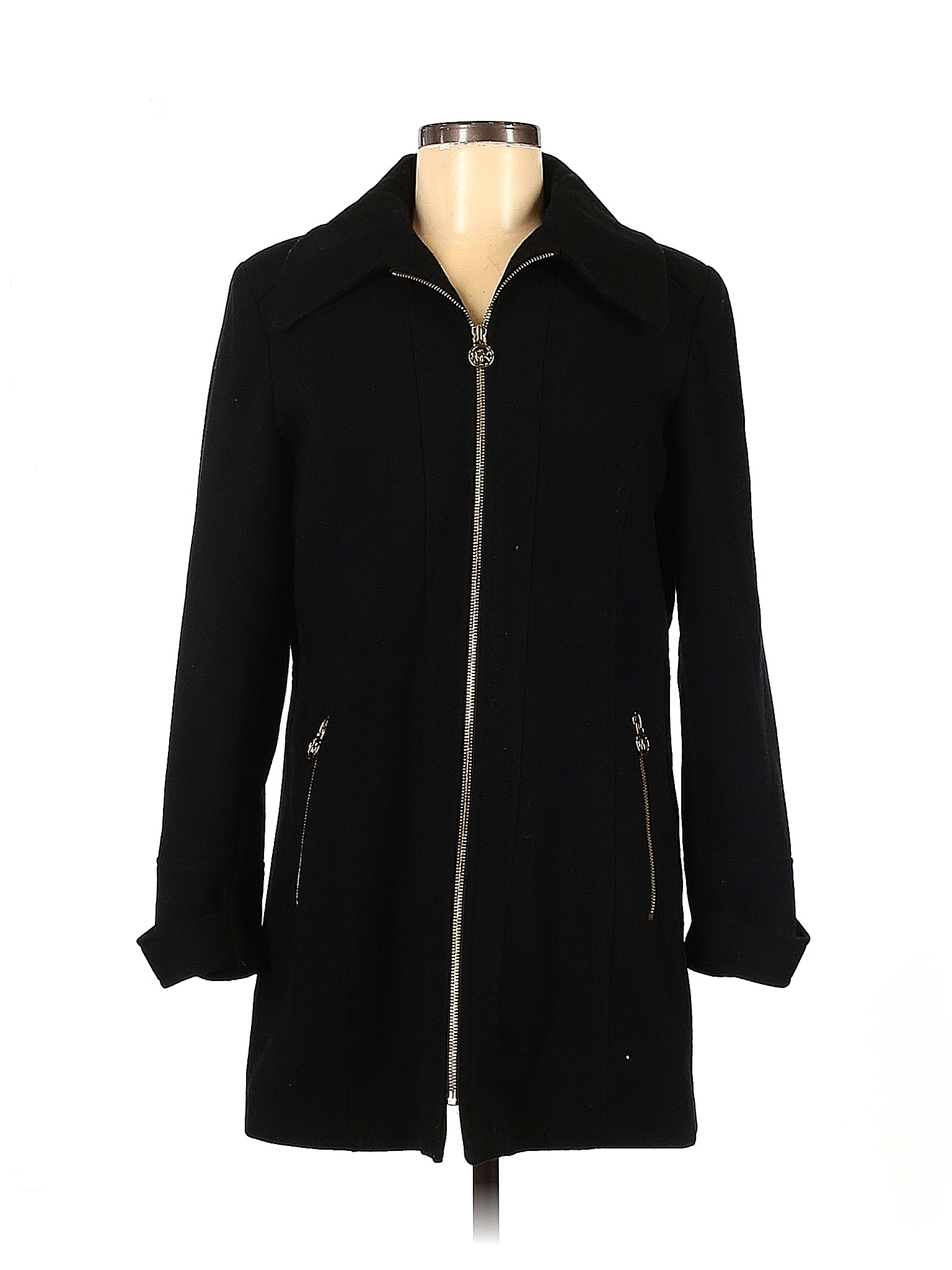 Michael Michael Kors Solid Black Coat Size 8 74 Off Thredup