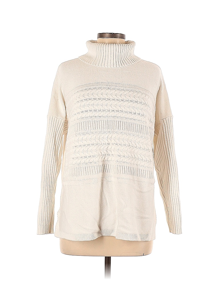 Liz Claiborne Solid Ivory White Turtleneck Sweater Size L - 68% off ...