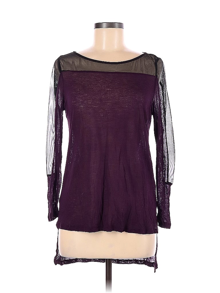 Lush Solid Colored Purple Long Sleeve Top Size M 81 Off Thredup