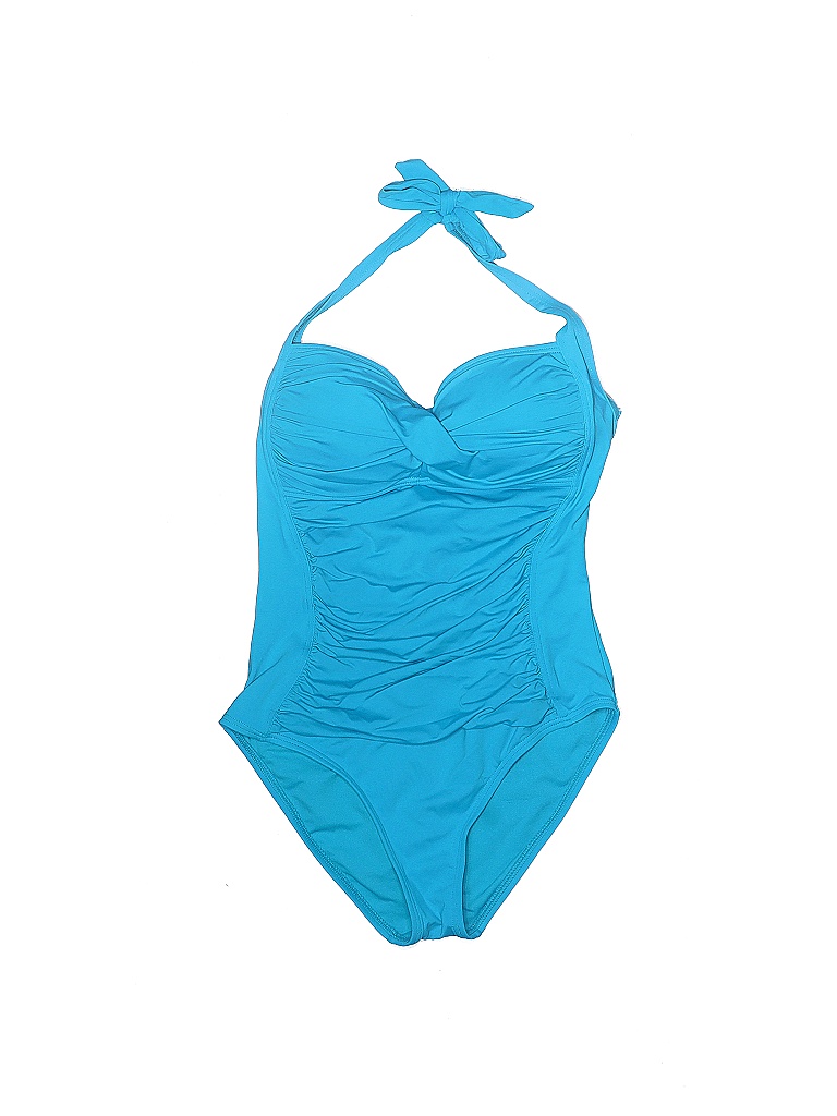 Liz Claiborne Solid Blue One Piece Swimsuit Size 8 - 66% off | thredUP