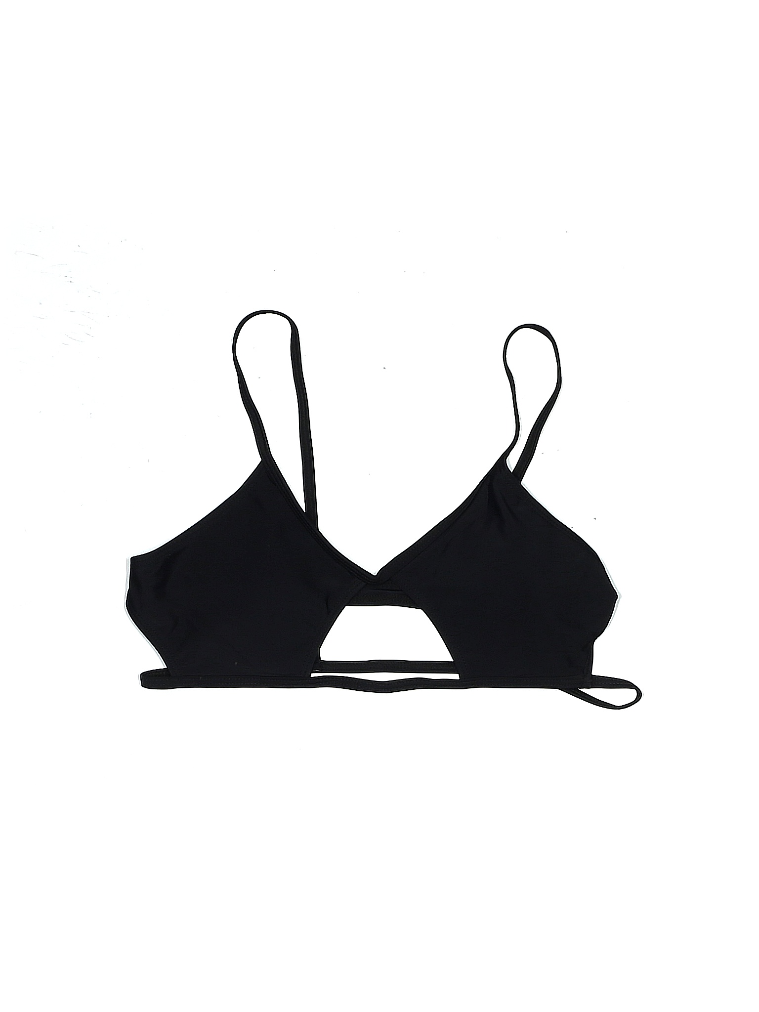 SANORI SWIM Solid Black Swimsuit Top Size L 68 off thredUP