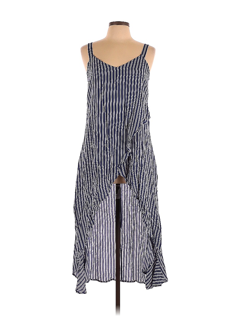 Favlux fashion 100% Rayon Stripes Blue Casual Dress Size L - 50% off ...