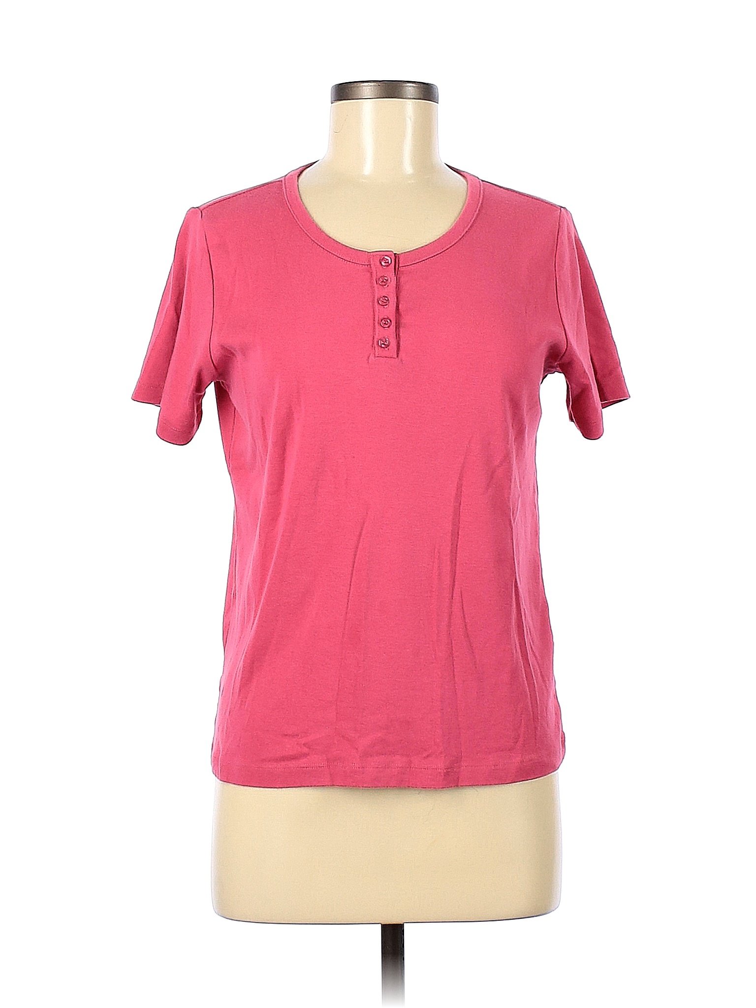 Hasting And Smith Solid Pink Short Sleeve Henley Size M 63 Off Thredup