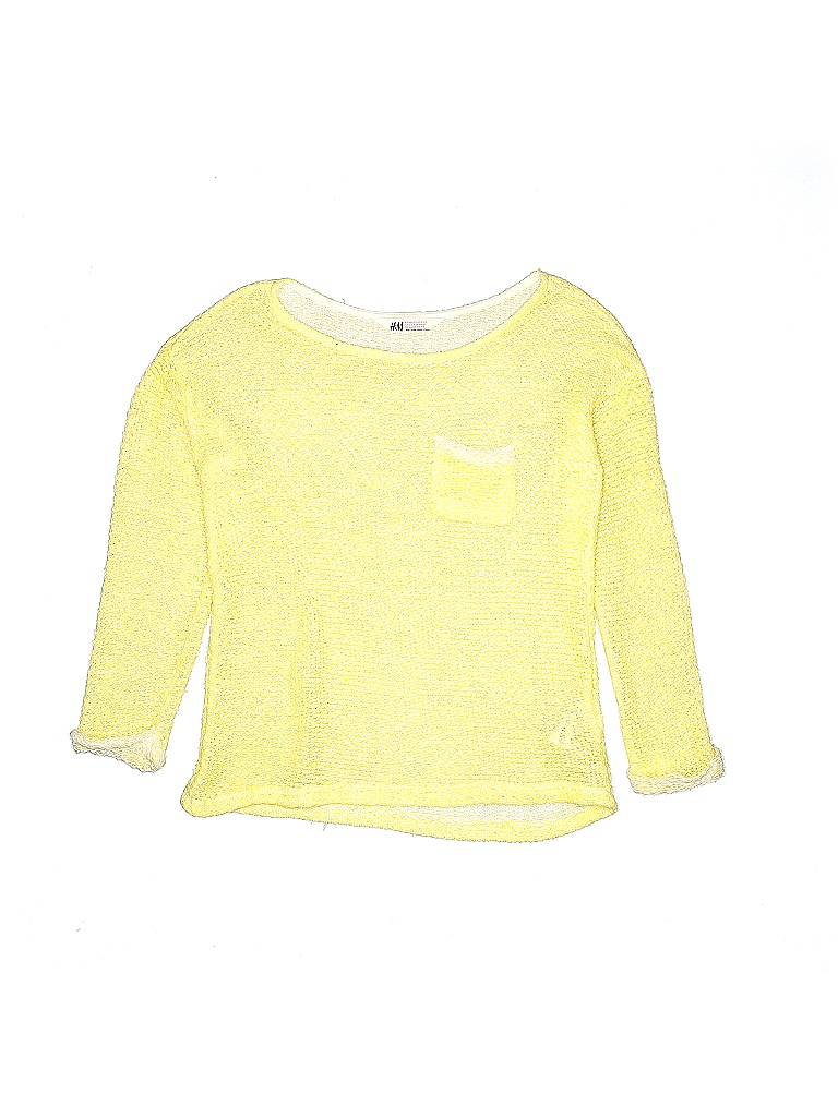H&M Yellow Pullover Sweater Size 10 12 50 off thredUP