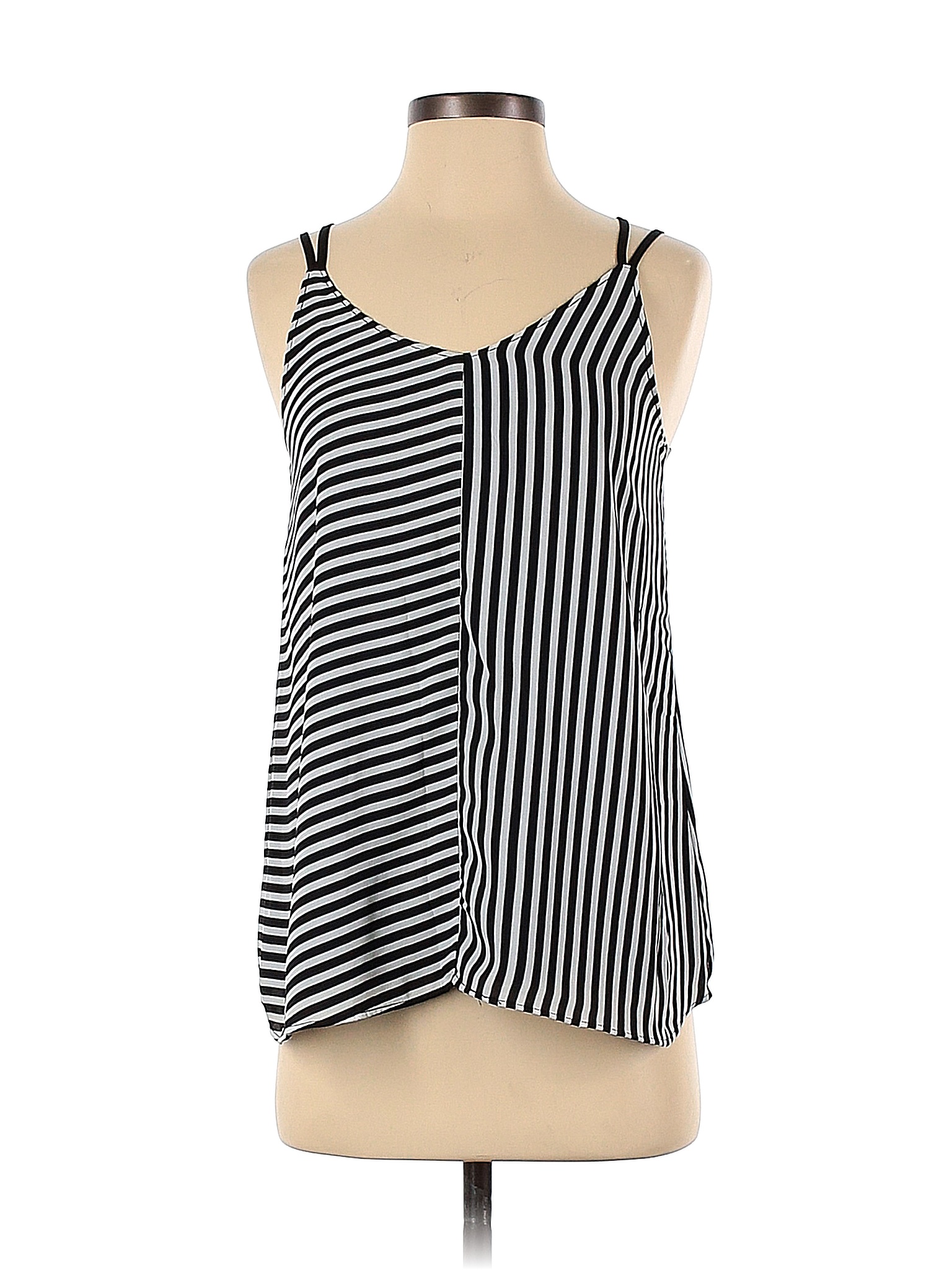 Cato 100% Polyester Stripes Black Sleeveless Blouse Size XS - 66% off ...