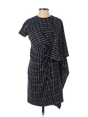 Prabal Gurung Collective 100 Polyester Plaid Blue Plaid Cape