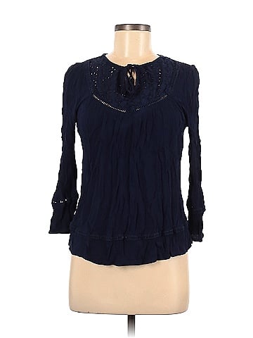 Indigo 3/4 Sleeve Blouse (view 1)