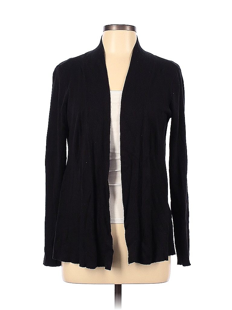 Dana Buchman Solid Color Block Black Cardigan Size L - 81% off | thredUP