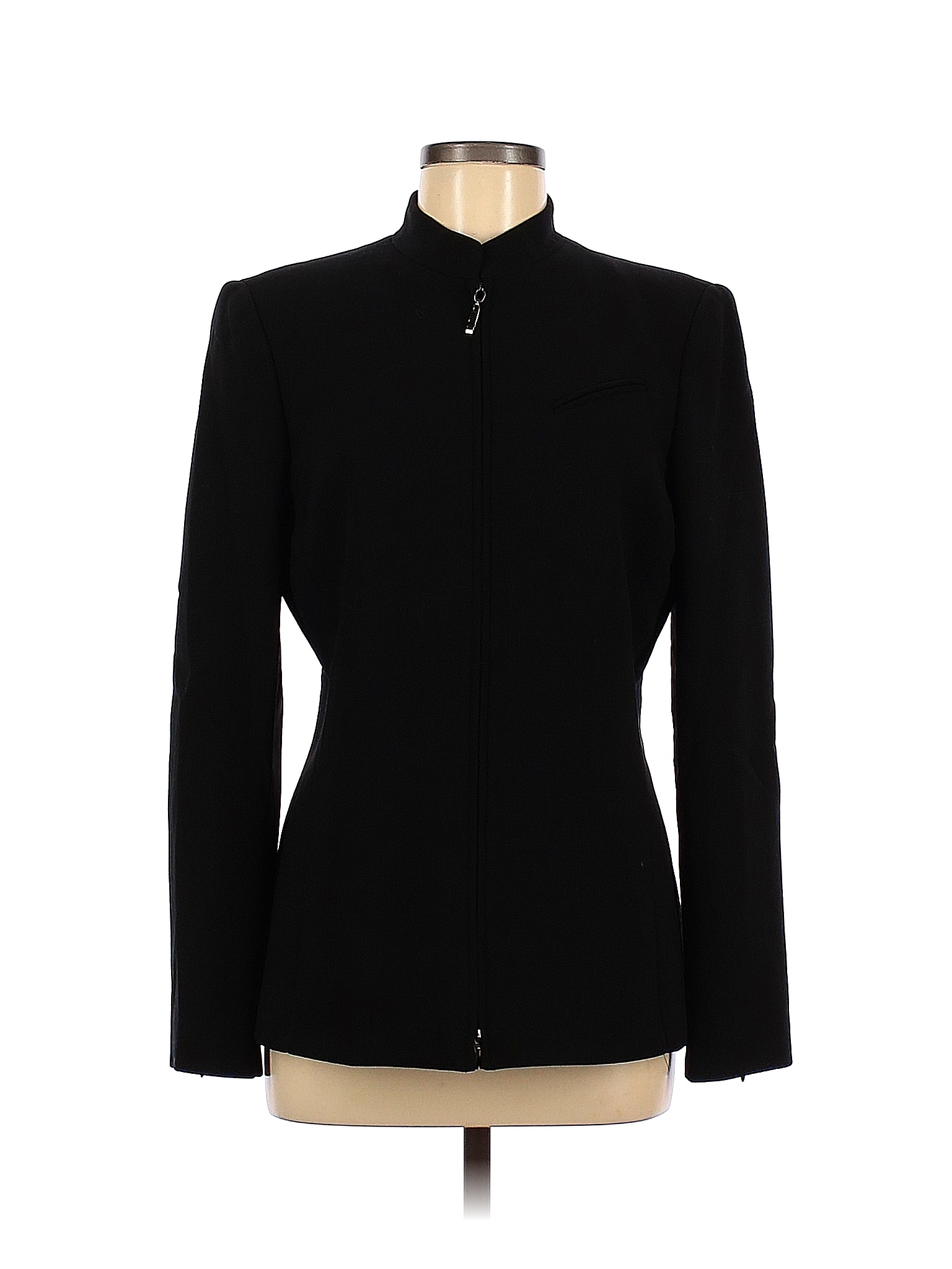 Dana Buchman 100 Wool Solid Black Jacket Size 8 70 Off Thredup 3190