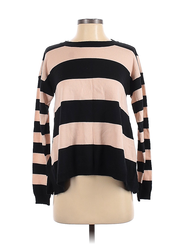 Cremieux 100% Acrylic Stripes Black Pullover Sweater Size S - 94% off ...