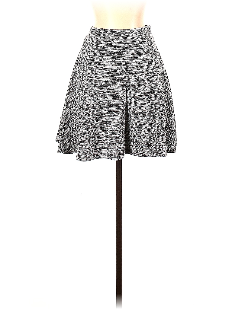 Super Dry Marled Solid Chevron-herringbone Gray Casual Skirt Size XS - photo 1