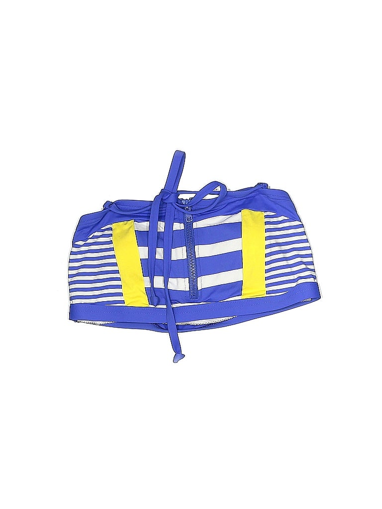 Pre-owned Lascana Swimsuit Top Blue Stripes Pattern Swimwear