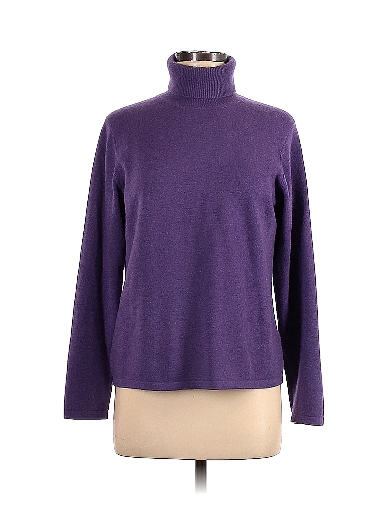 Orvis 100% Cashmere Solid Purple Cashmere Pullover Sweater Size M - 76% ...