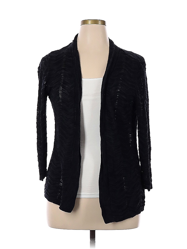 Croft & Barrow Solid Black Cardigan Size Xl - 62% Off 