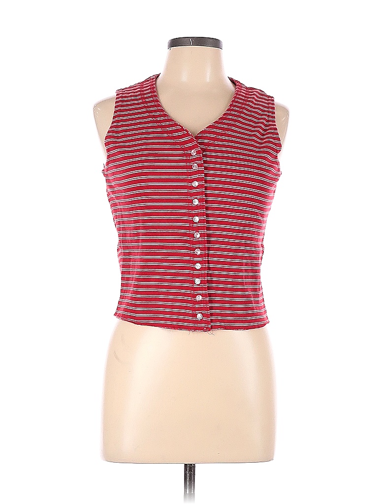 Next Era 100 Cotton Stripes Red Vest Size L 60 off thredUP