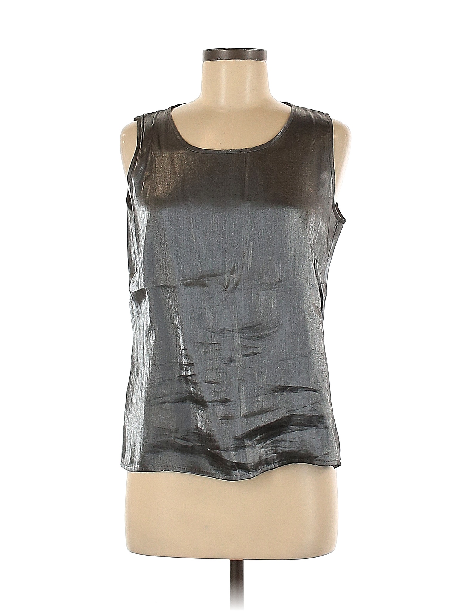 Notations Solid Gray Sleeveless Blouse Size M - 62% off | thredUP