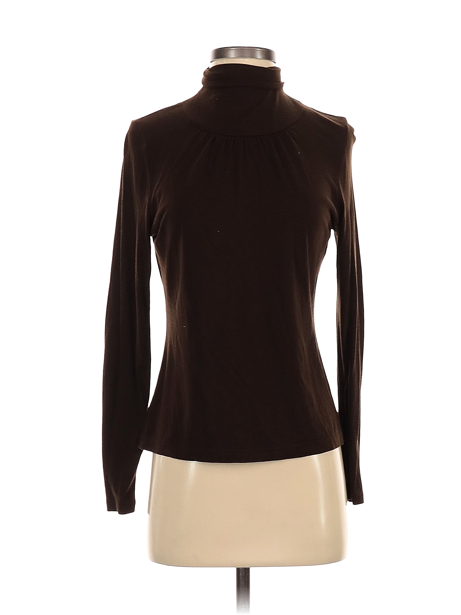 Talbots Solid Brown Long Sleeve Turtleneck Size S (Petite) - 72% off ...