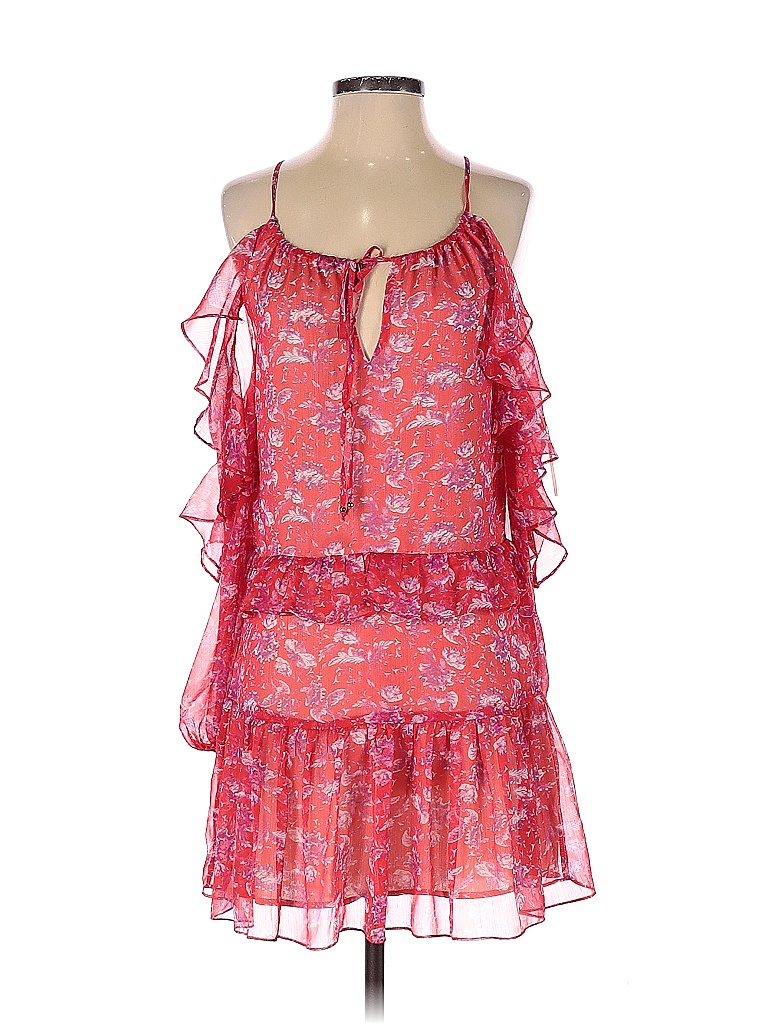 Adelyn Rae 100 Polyester Floral Colored Red Casual Dress Size XXS 90