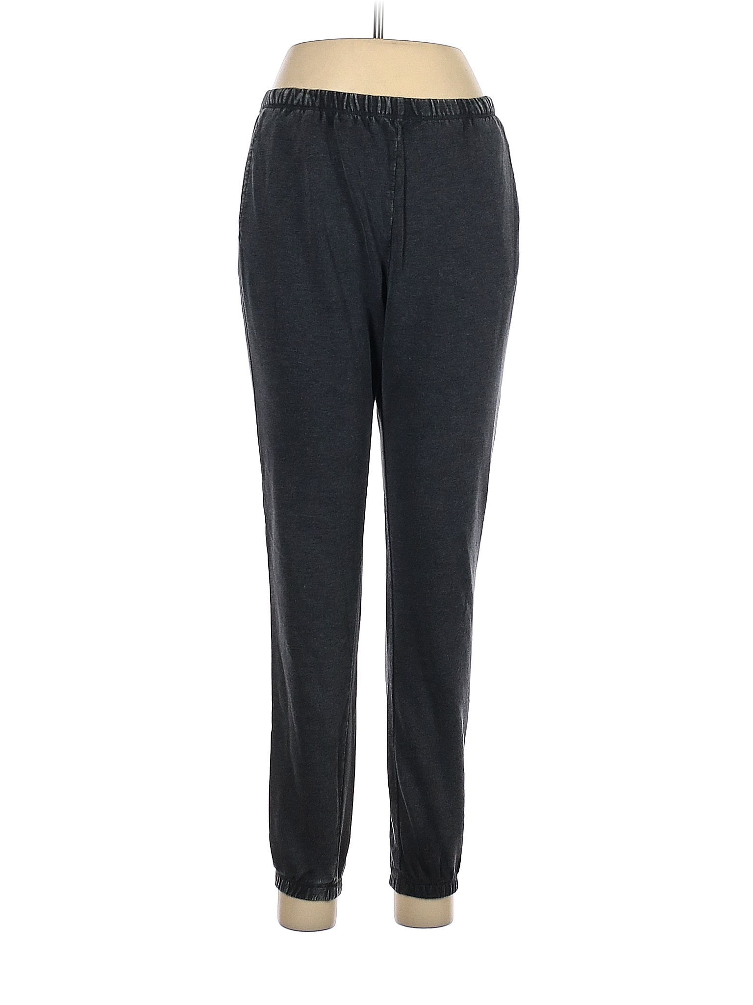 Flirtitude Solid Black Gray Active Pants Size M - 52% off