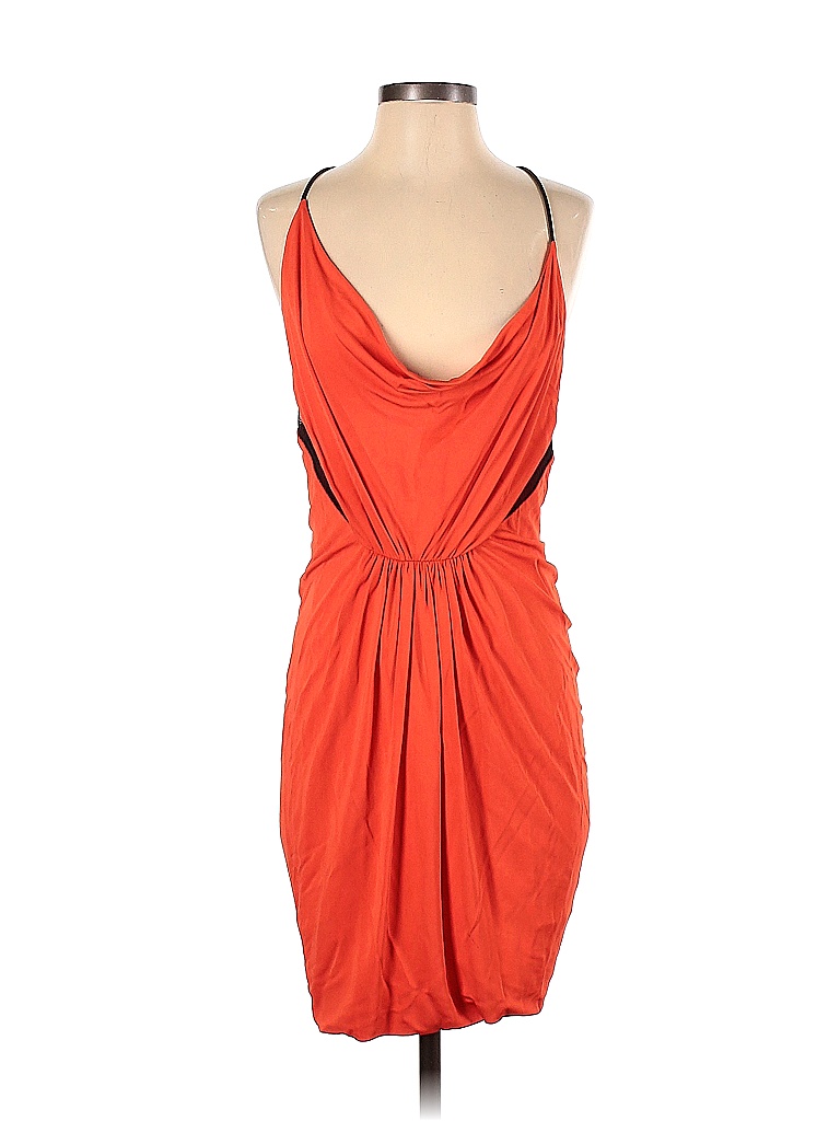 Cut25 Solid Orange Cocktail Dress Size 4 90 off thredUP