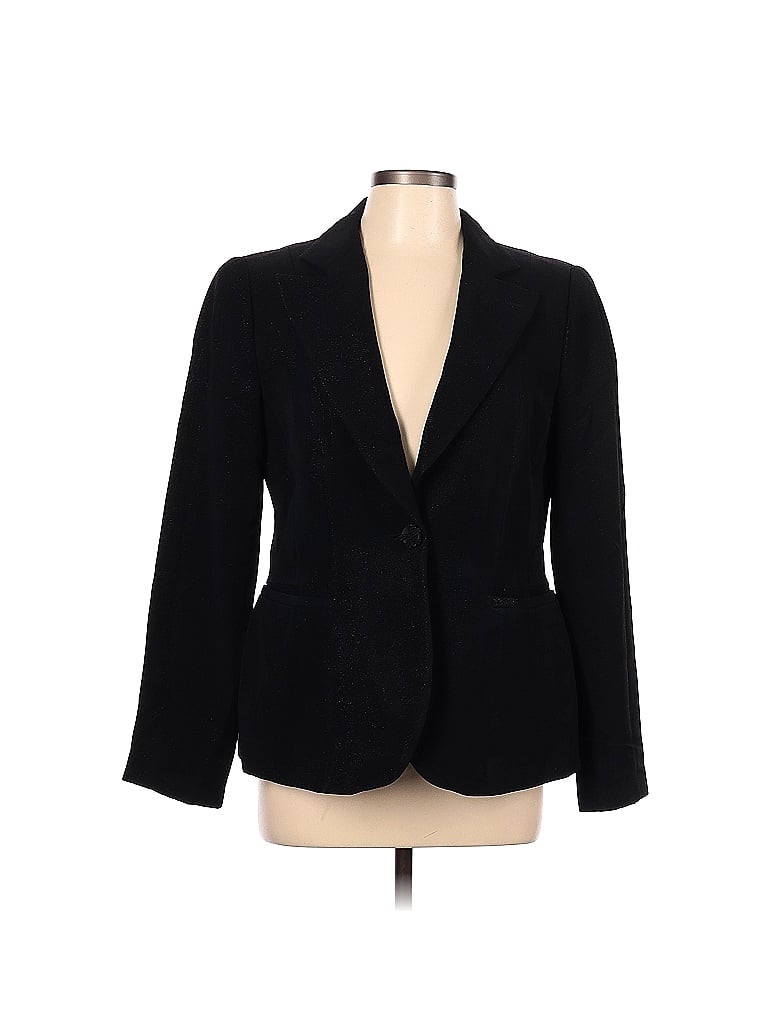 Giorgio Armani Solid Black Blazer Size 46 It 86 Off Thredup