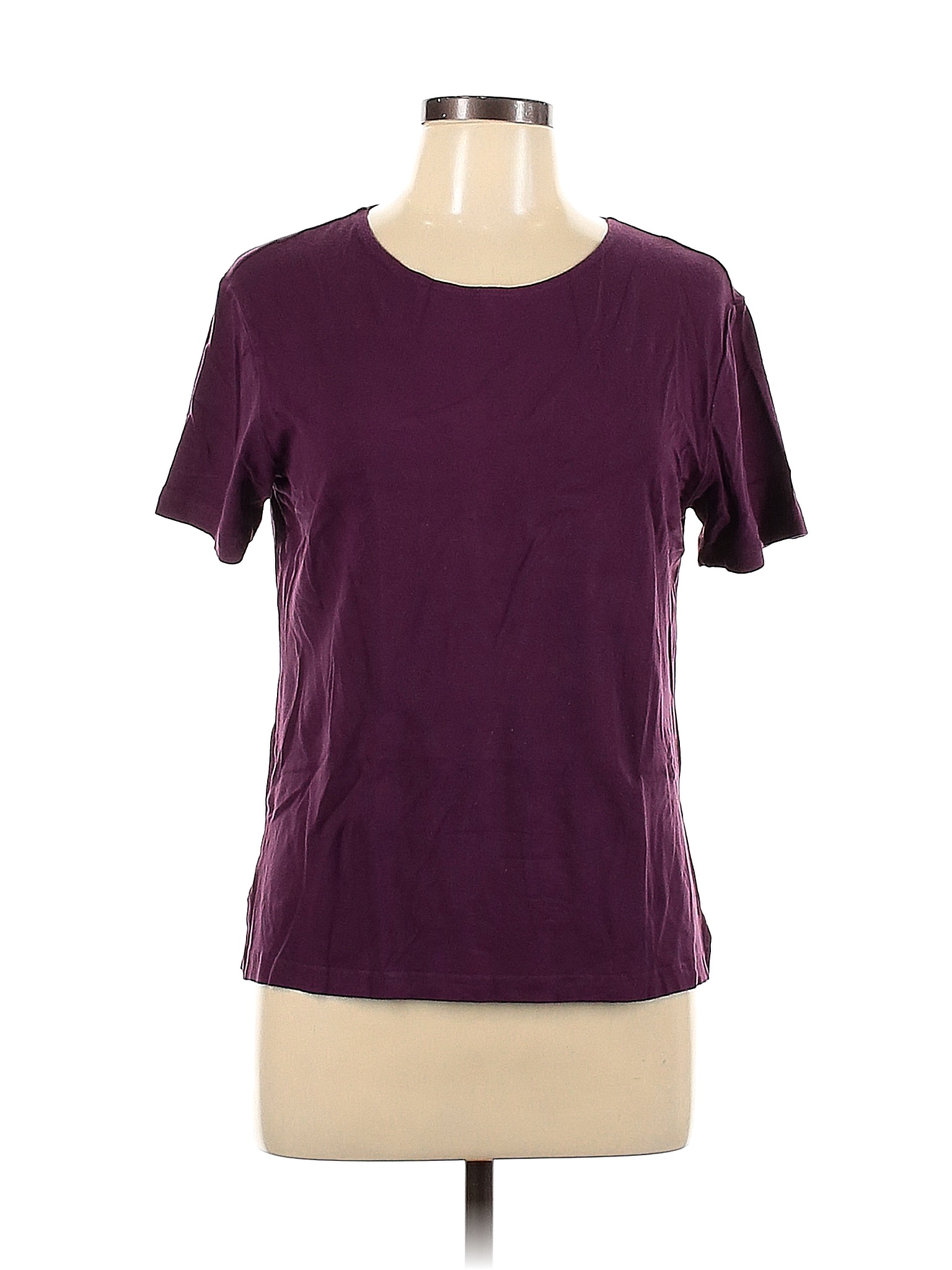 Sag Harbor Solid Purple Short Sleeve T-Shirt Size M - 46% off | thredUP