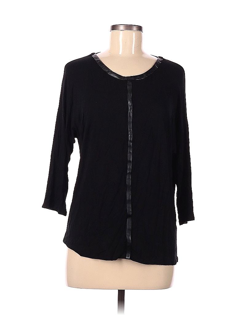 Cable & Gauge Solid Black Long Sleeve Top Size M - 58% off | thredUP